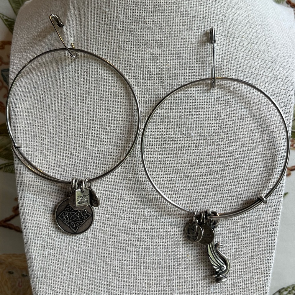 Alex and Ani - Swan and  Celtic Knot Expandable Bangle Bracelets